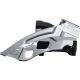 Shimano: Deore T6000-L triple front derailleur, top swing, dual pull, 63-66